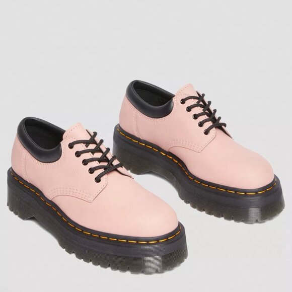 NEW Dr Martens 8053 Leather Platform Casual Shoe Boots Pink Lace Up Ankle EU 47 - Picture 2 of 10